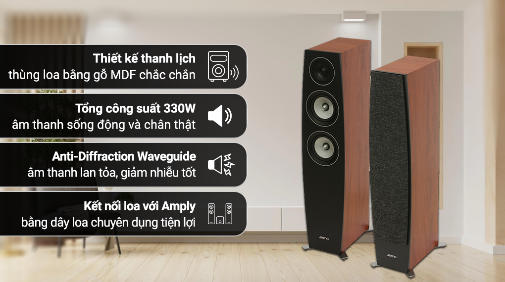 Cặp loa Jamo C 95 II Dark Apple 330W hover