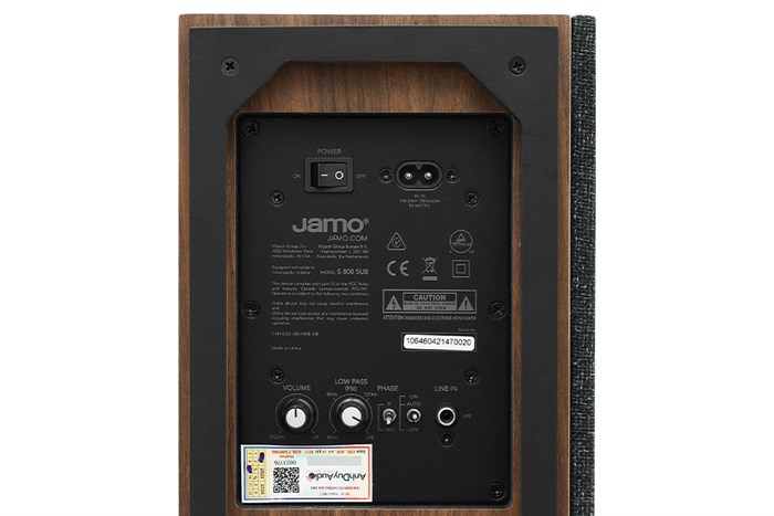 Loa siêu trầm Jamo S808 Walnut 100W Màu Nâu