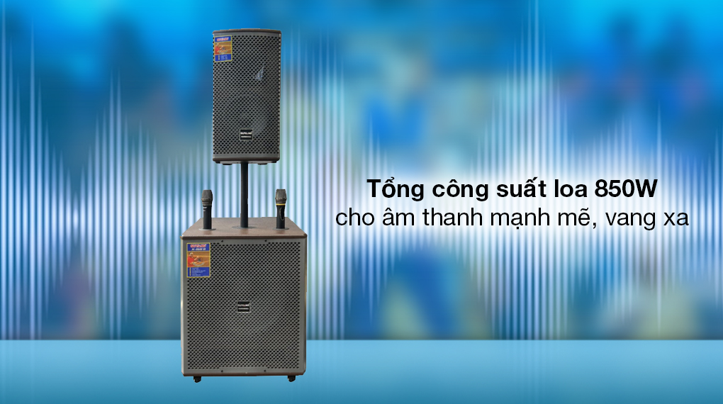 Loa kéo karaoke SuYang X-158B 850W - Công suất Loa kéo karaoke SuYang X-158B 850W - Công suất
