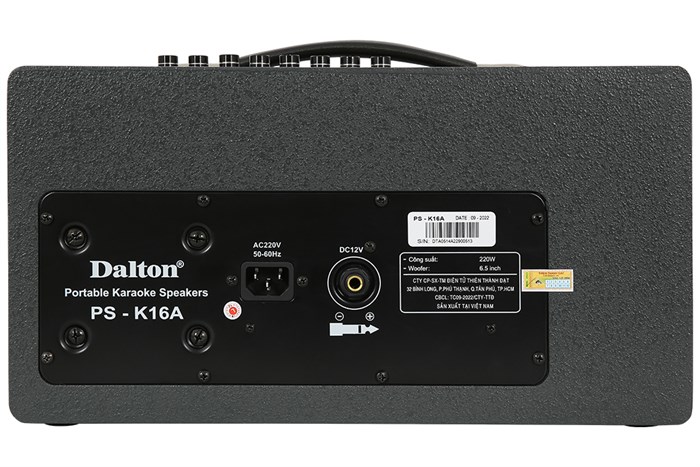 Loa karaoke xách tay Dalton PS-K16A 220W Màu Xám