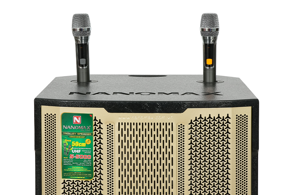 Loa kéo karaoke Nanomax S-5000 1350W Màu Đen - Vàng