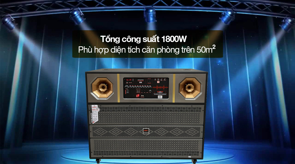 Loa kéo Karaoke Jammy S8078K - Tổng cổng suất 1800W, phù hợp diện tích căn phòng trên 50m2 