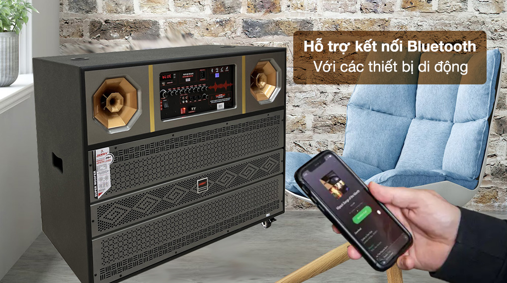 Loa kéo Karaoke Jammy S8078K - Hỗ trợ kết nối bluetooth với thiết bị di động 