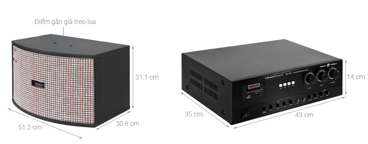 Combo bộ dàn âm thanh BA150-CLASSIC 10