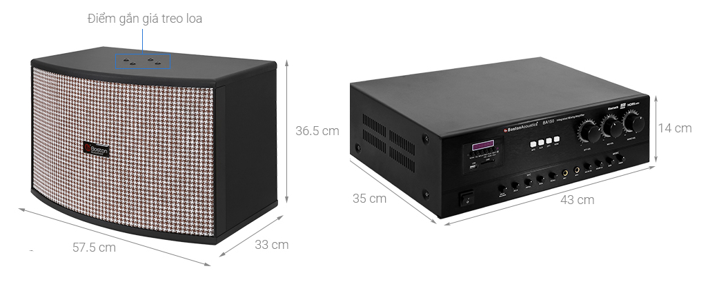 Combo bộ dàn âm thanh BA180-Classic 12