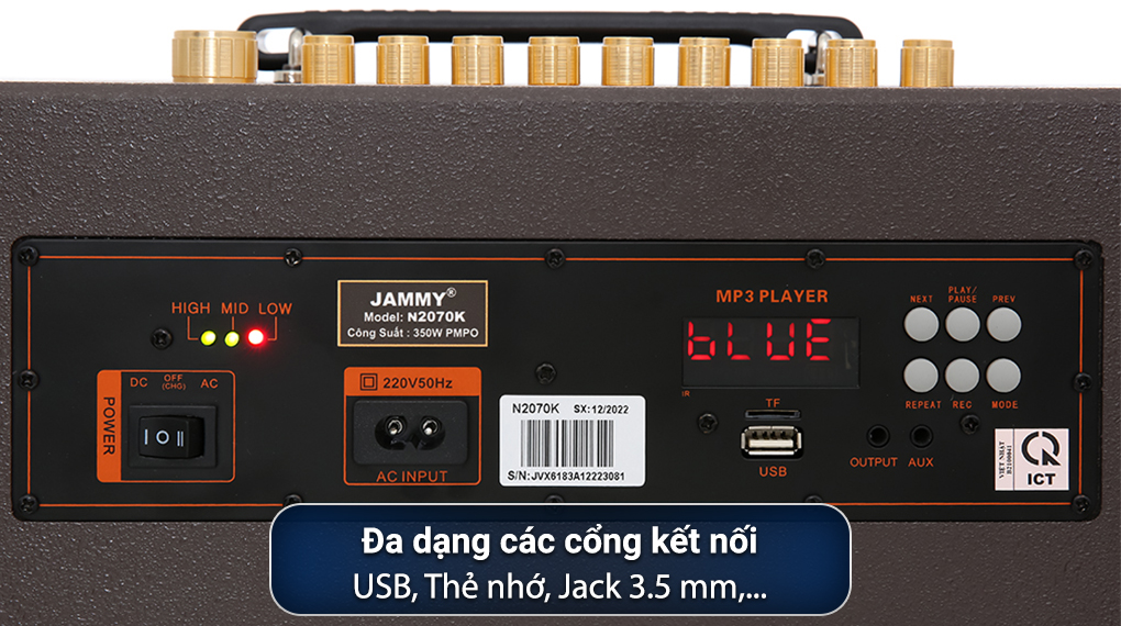 Loa Karaoke Jammy N2070K - Kết nối khác