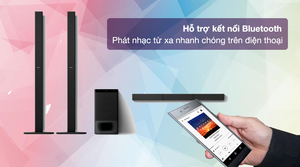 Dàn âm thanh Sony 5.1 HT-S700RF 1000W - Kết nối bluetooth phát nhạc từ xa tiện lợi