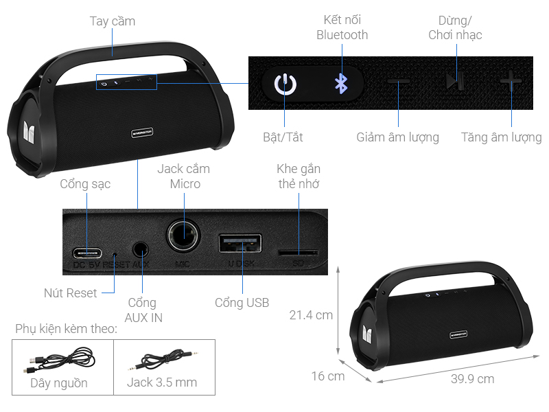 Loa Bluetooth Monster Adventurer MAX
