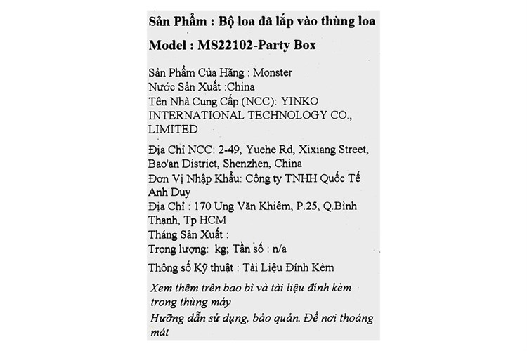 Loa Bluetooth Monster Partybox Màu Đen