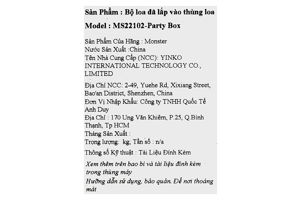 Loa Bluetooth Monster Partybox Màu Đen