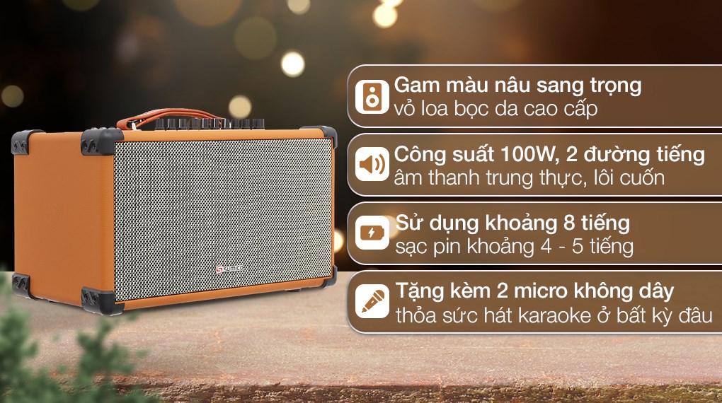 Loa karaoke xách tay Sumico BT-S52 100W