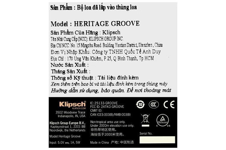 Loa Bluetooth Klipsch Heritage Groove Màu Nâu