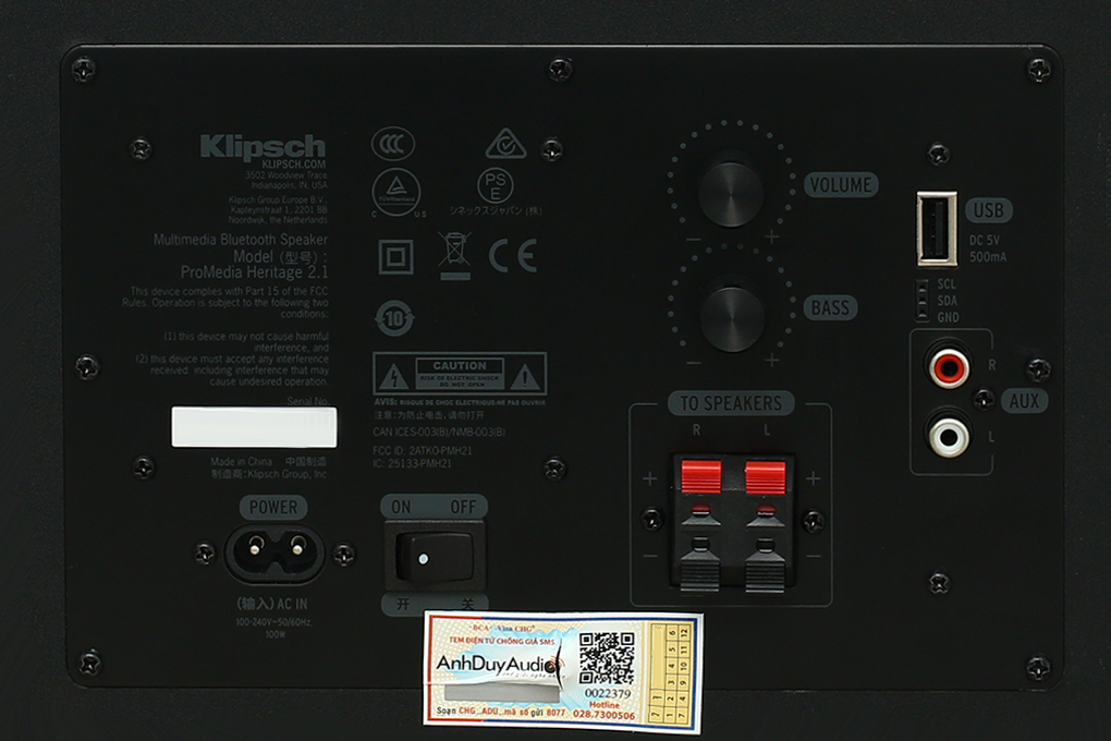Loa Bluetooth Klipsch Promedia Heritage 2.1 Walnut Màu Nâu