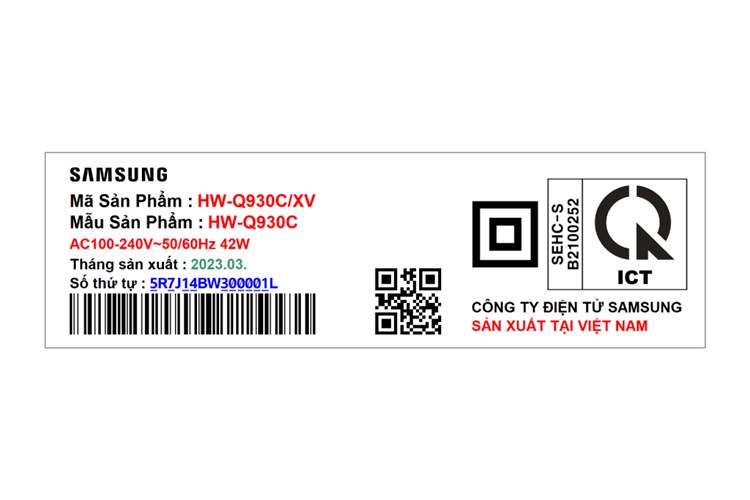 Bộ loa thanh Samsung HW-Q930C/XV 540W Màu Đen