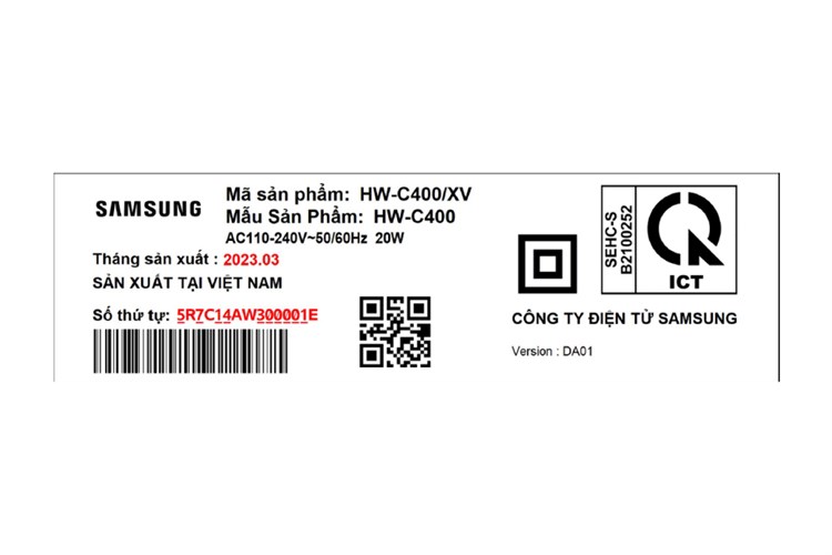 Loa thanh Samsung HW-C400/XV 40W Màu Đen