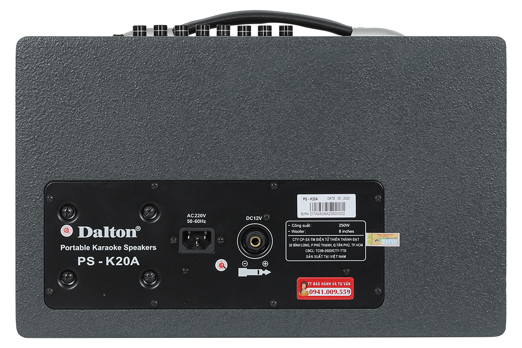 Loa karaoke xách tay Dalton PS-K20A 250W Màu Đen