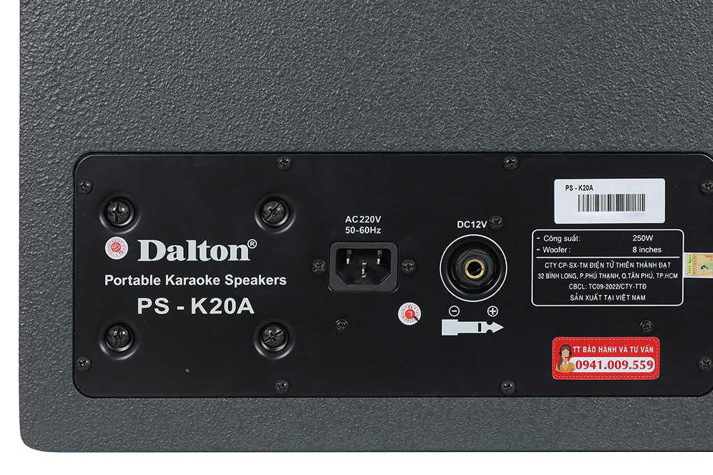 Loa karaoke xách tay Dalton PS-K20A 250W Màu Đen