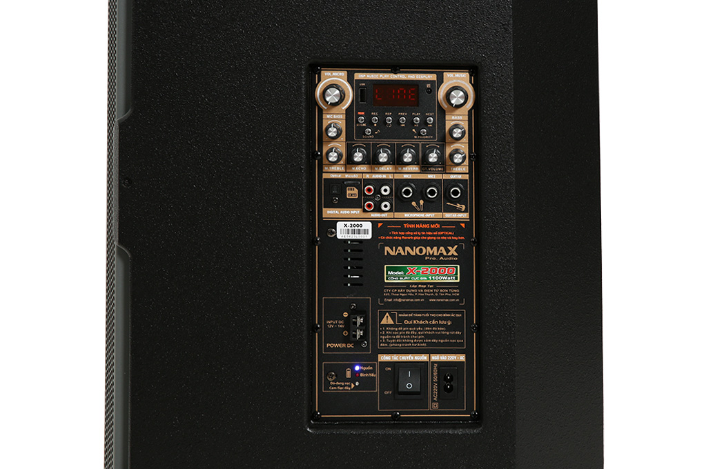 Loa kéo karaoke Nanomax X-2000 1100W Màu Đen