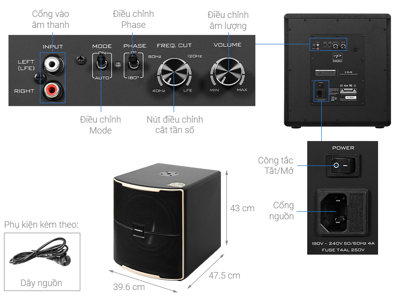 Loa siêu trầm Paramax Z-SUB 600W