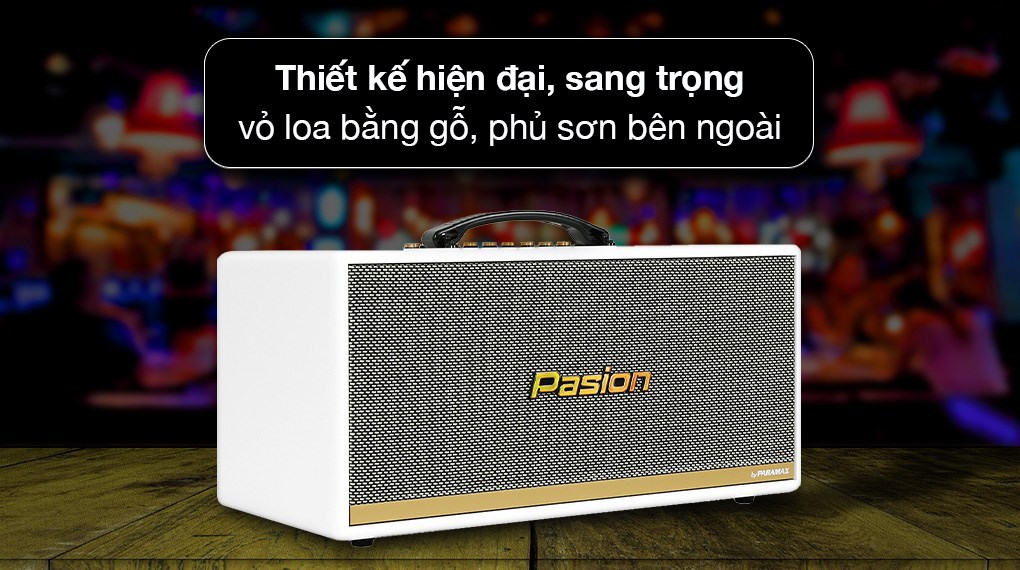 Loa karaoke xách tay PASION 2c White 400W