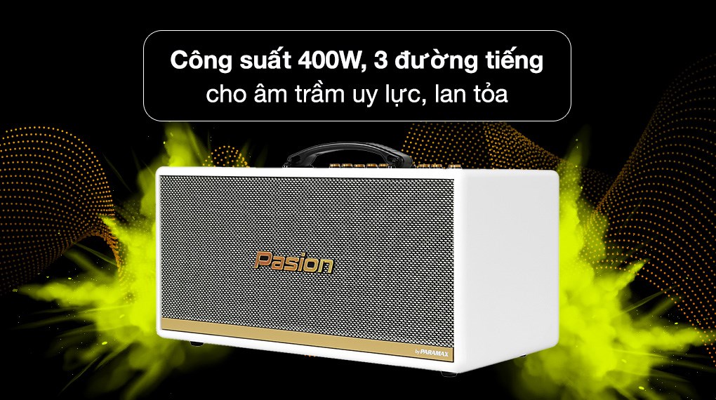Loa karaoke xách tay PASION 2c White 400W
