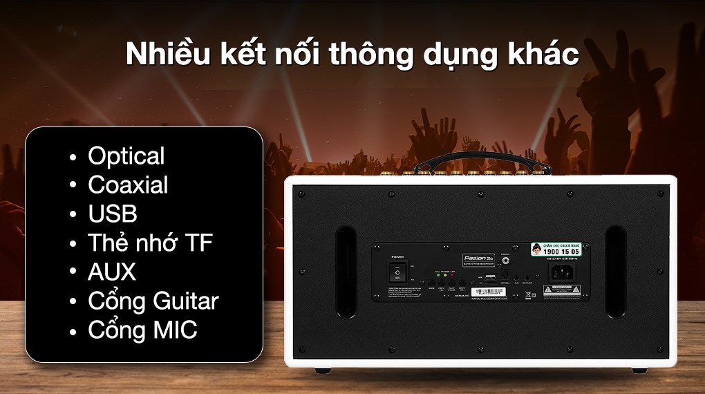 Loa karaoke xách tay PASION 2c White 400W