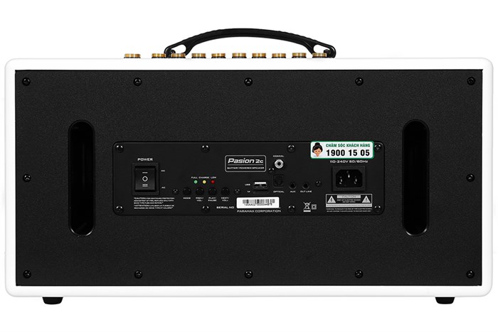 Loa karaoke xách tay PASION 2c White 400W Màu Trắng