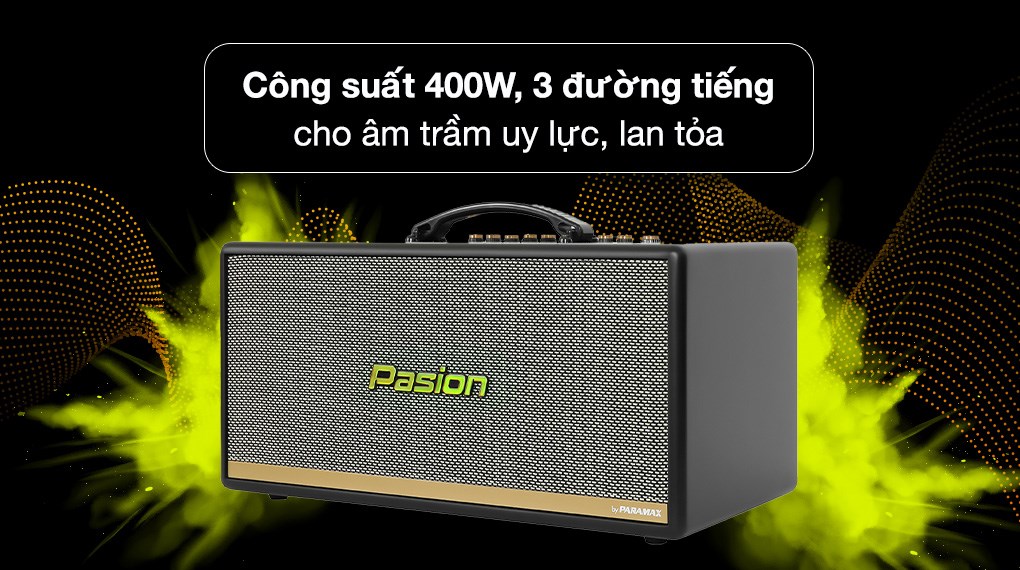 Loa karaoke xách tay PASION 2c Grey 400W