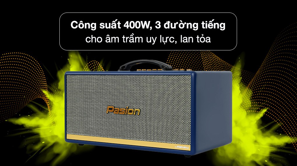 Loa karaoke xách tay PASION 2c Blue 400W