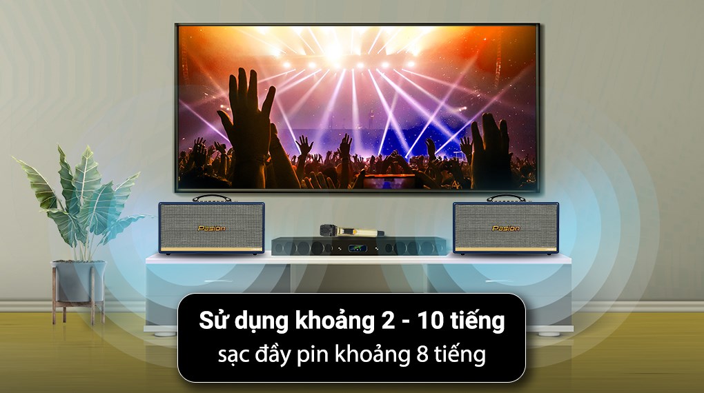 Loa karaoke xách tay PASION 2c Blue 400W