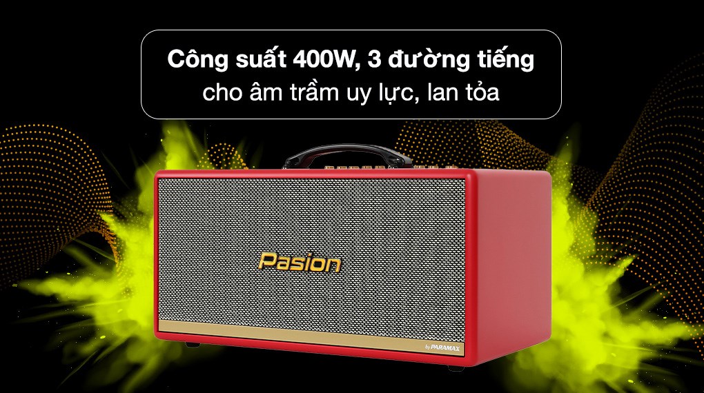 Loa karaoke xách tay PASION 2c Red 400W