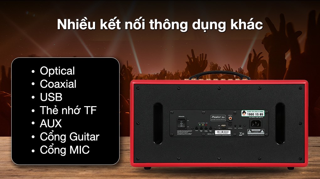 Loa karaoke xách tay PASION 2c Red 400W