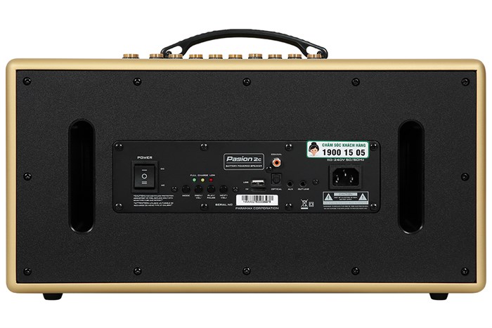 Loa karaoke xách tay PASION 2c Gold 400W Màu Vàng