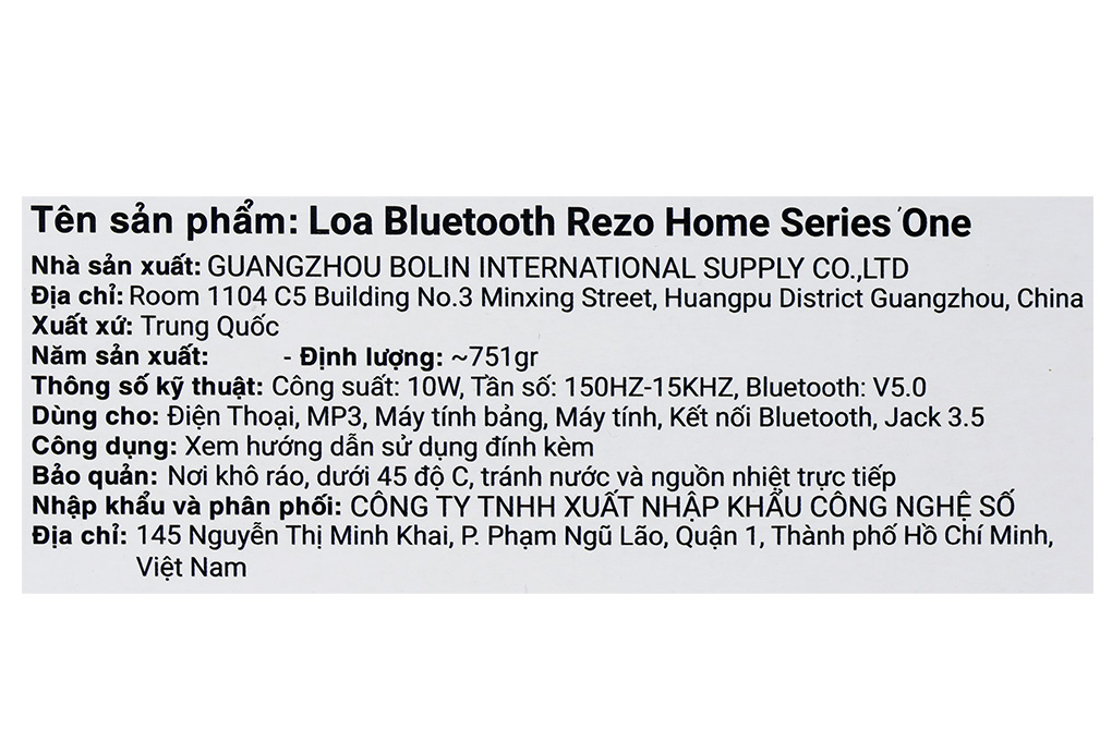 Loa Bluetooth Rezo Home Series One - 9