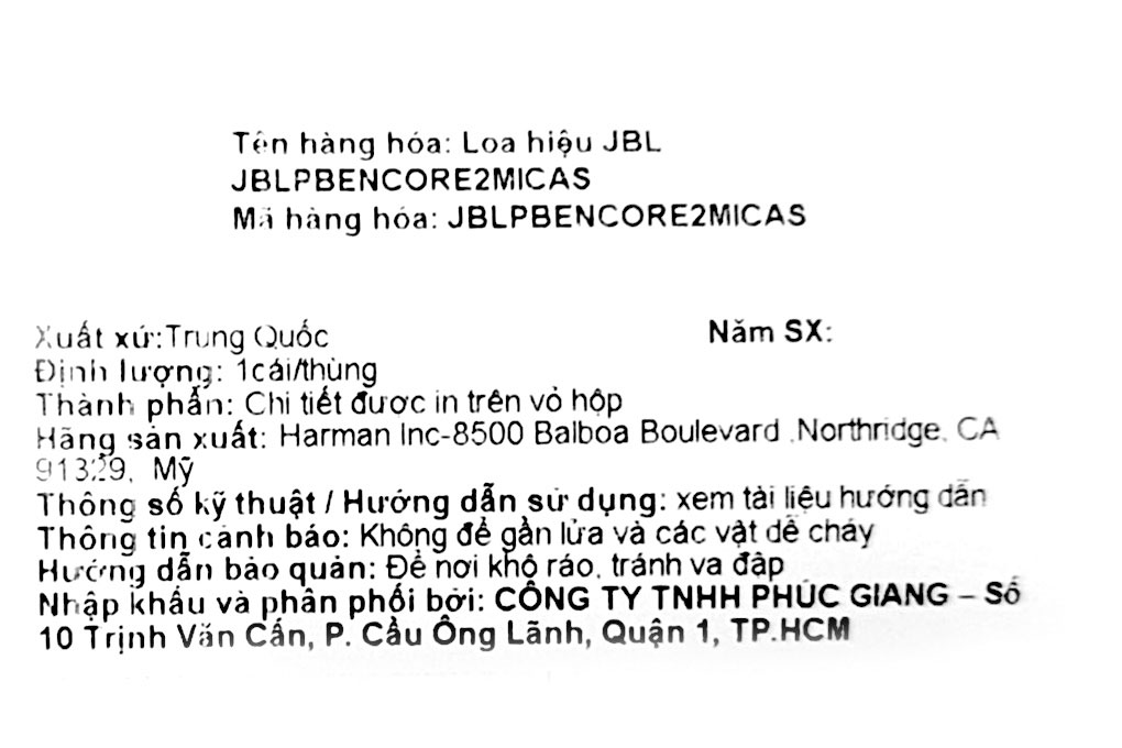 Loa Bluetooth JBL Partybox Encore 2Mic Màu Đen
