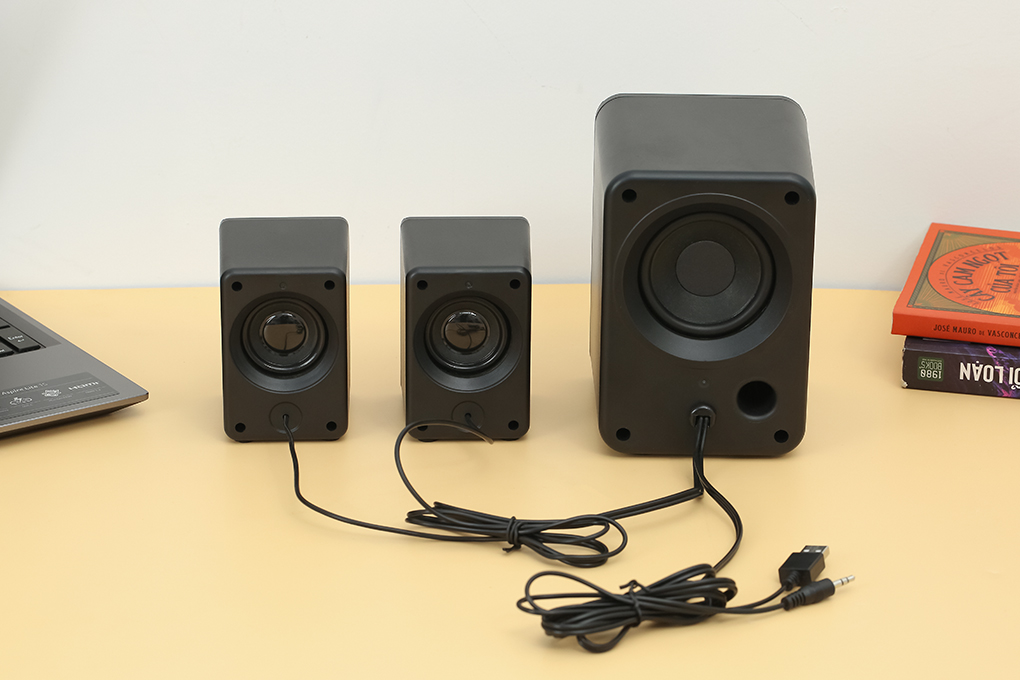 Loa vi tính 2.1 AVA+ Led Mini N171 Màu Đen