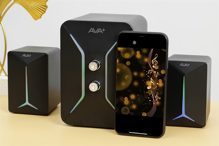 Loa vi tính 2.1 AVA+ Led Mini N171 Màu Đen