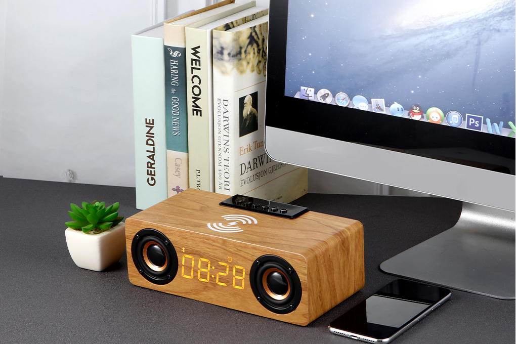 Loa Bluetooth Rezo Wooden Box Màu Nâu