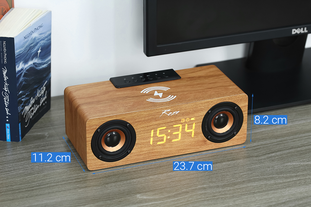 Loa Bluetooth Rezo Wooden Box Màu Nâu