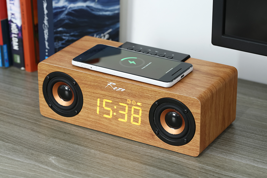 Loa Bluetooth Rezo Wooden Box Màu Nâu