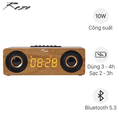 Loa Bluetooth Rezo Wooden Box