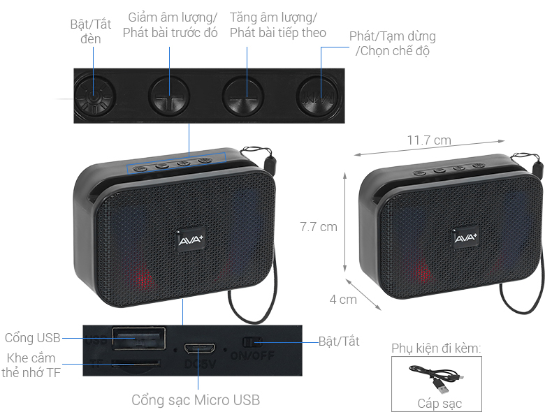 Loa Bluetooth AVA+ Go Z12