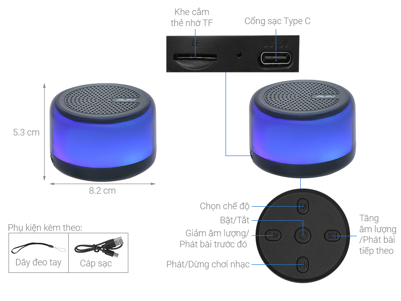 Loa Bluetooth AVA+ Go Z09