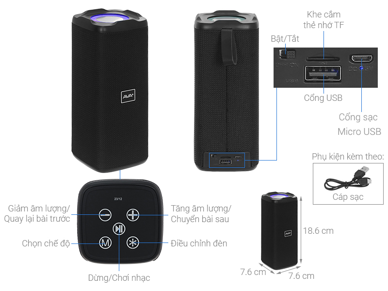 Loa Bluetooth AVA+ Go Z15
