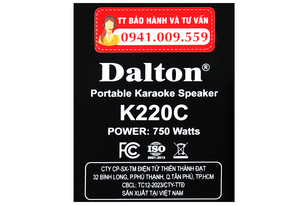 Loa karaoke xách tay Dalton K220C 750W Màu Nâu