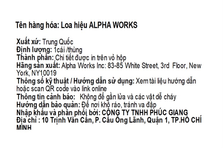 Loa Bluetooth Alpha Works AW-W38 Màu Đen