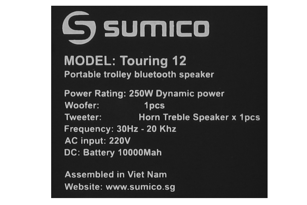 Loa kéo Sumico Touring 12 250W Màu Nâu
