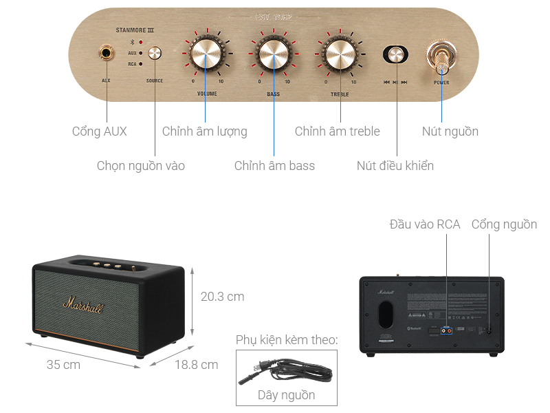 Loa Bluetooth Marshall Stanmore III