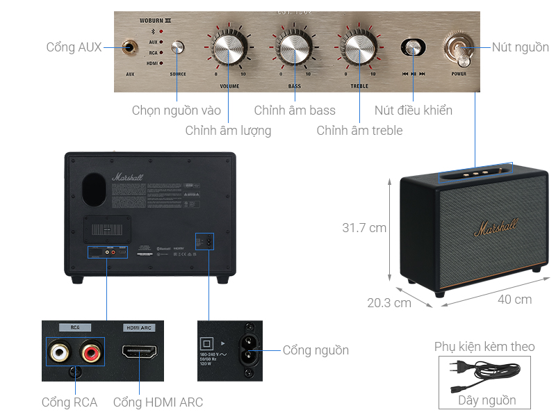 Loa Bluetooth Marshall Woburn III