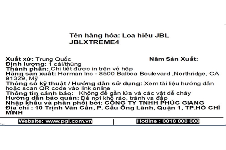 Loa Bluetooth JBL Xtreme 4 Màu Xanh Dương